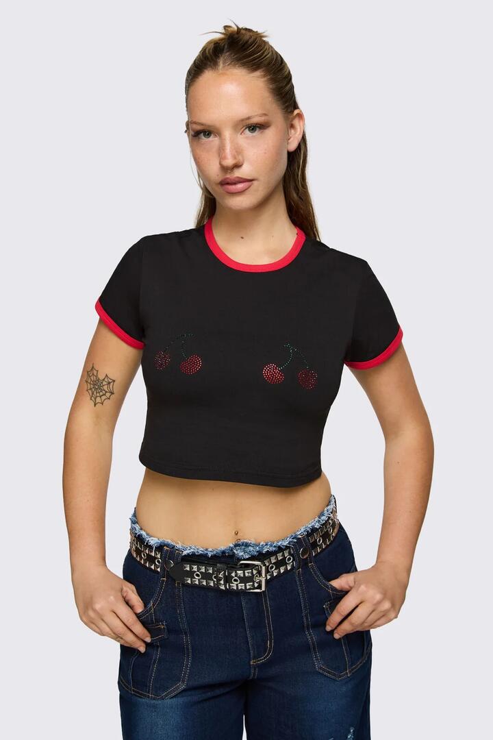 Image of Belts. Product name - Pyramid Stud Eyelet Belt in Black colour by brand - Dangerfield