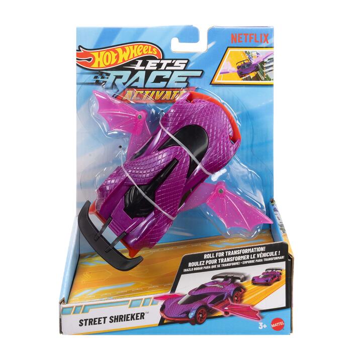 Image of Toy Cars. Product name - Hot Wheels Letâs Race Activate! Toy Car or Truck from the Netflix Show with Surprise Reveal (Styles May Vary) in colour by brand - Hot Wheels