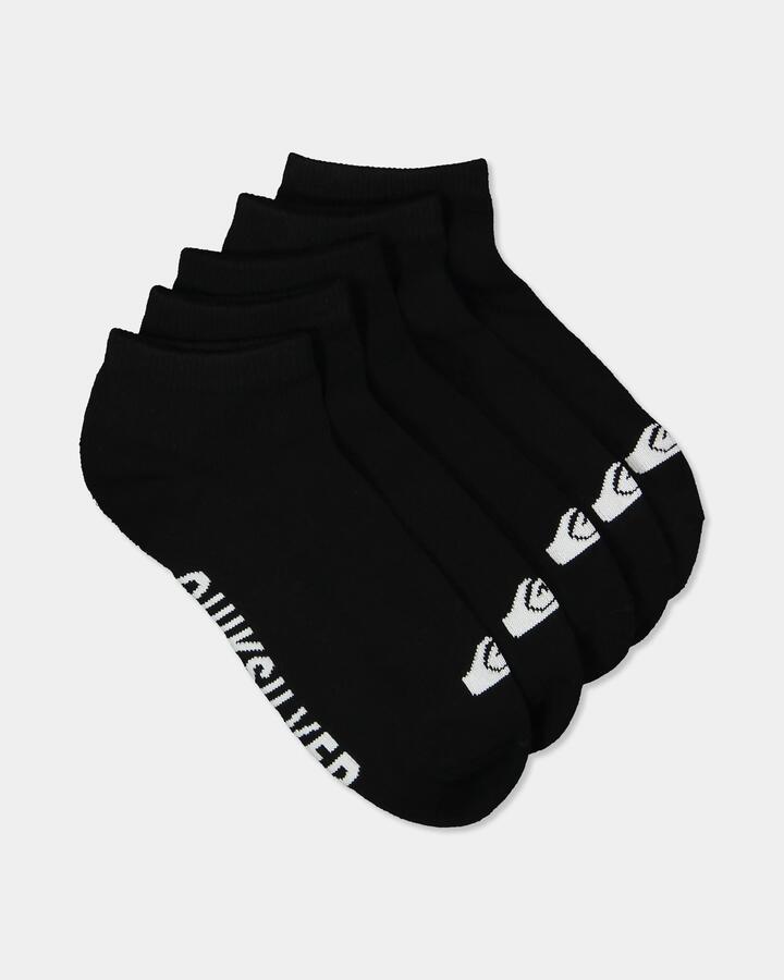 Image of Socks. Product name - Quiksilver 5 Pack Ankle Socks Black in Black colour by brand - Quiksilver