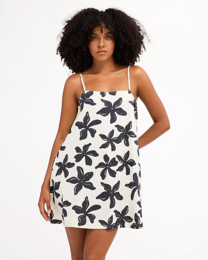 Image of Dresses. Product name - Billabong Womens Dusk To Dawn Mini Dress White Cap in White Cap colour by brand - Billabong