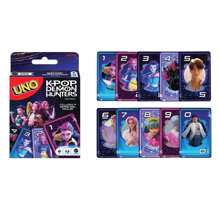 Image of Games. Product name - UNO KPop Demon Hunters Deck in colour by brand - Mattel Creations