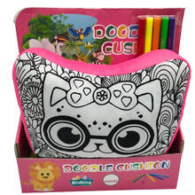 Image of Dolls. Product name - Fab You! Colour Your Own Doodle Cushion Cat in colour by brand -
