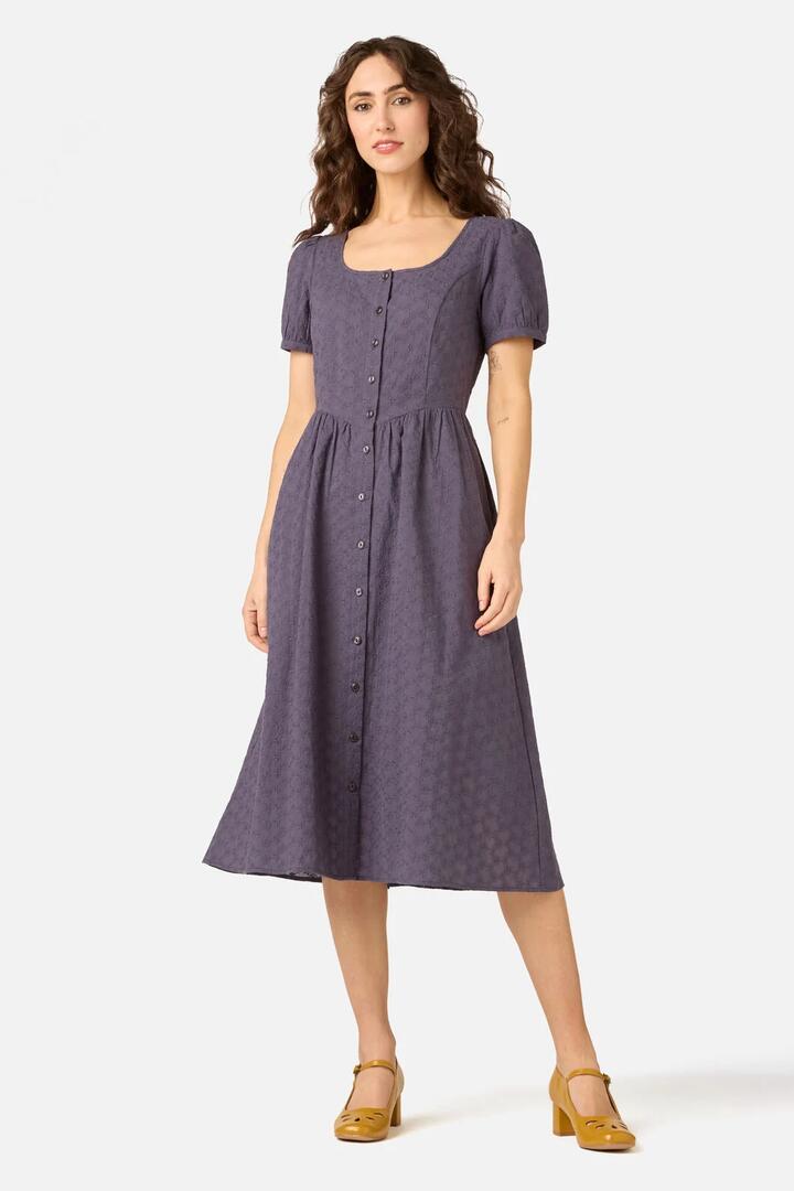 Image of Dresses. Product name - Nova Prairie Midi Dress in Bluestone colour by brand - Princess Highway