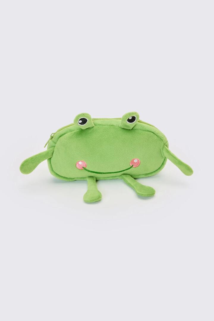 Image of Decor. Product name - Frog Plush Pencil Case in Green colour by brand - Dangerfield