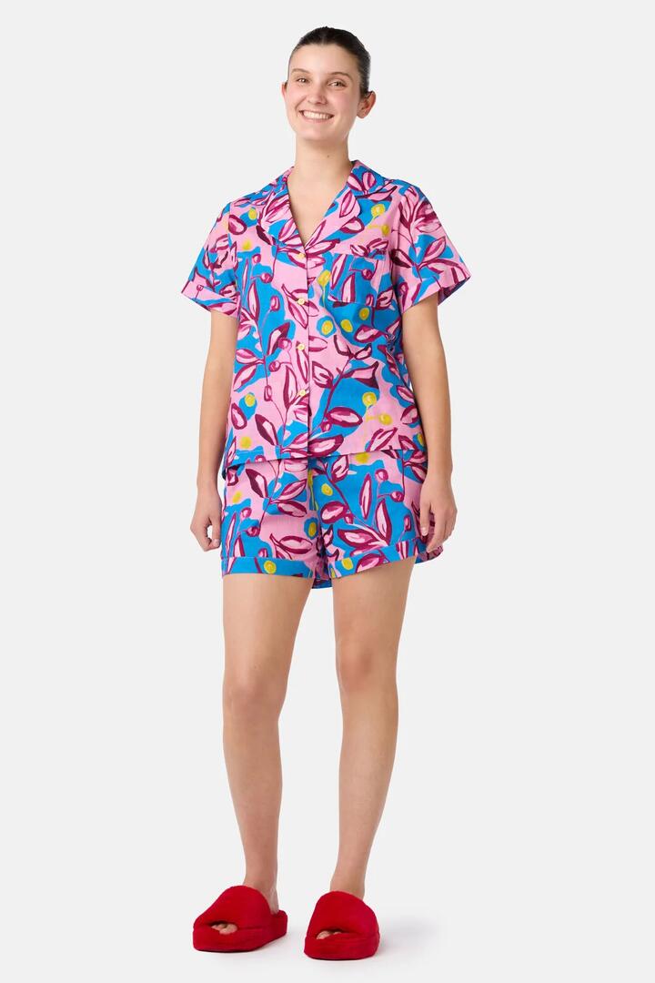 Image of Sleepwear & Loungewear. Product name - Summer Vibes PJ Short Set in Print colour by brand - Gorman