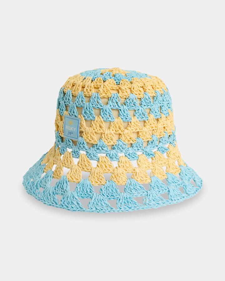 Image of Hats. Product name - Roxy Womens Melody Maker Bucket Hat Quiet Tide in Quiet Tide colour by brand - Roxy
