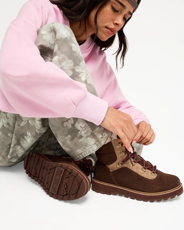 Image of Boots. Product name - Roxy Womens Bradie Snow Boots Chestnut in Chestnut colour by brand - Roxy