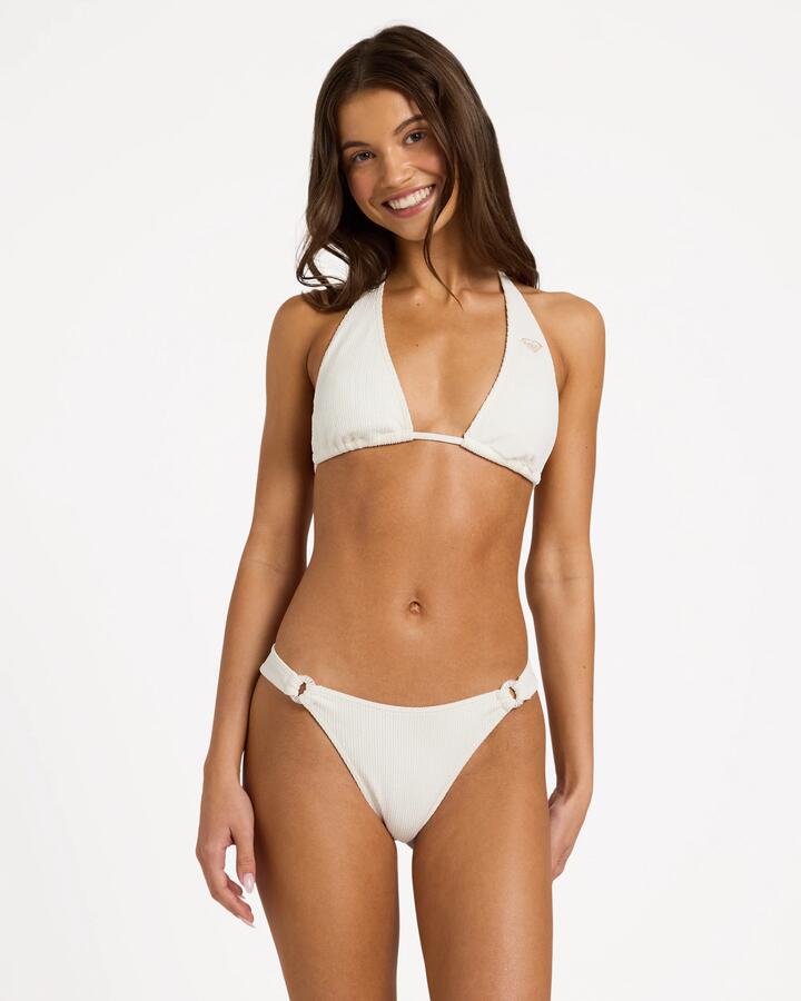 Image of Swimwear. Product name - Roxy Womens Roxy Sunshine Elong Tri Bikini Top Cloud Dancer in Cloud Dancer colour by brand - Roxy