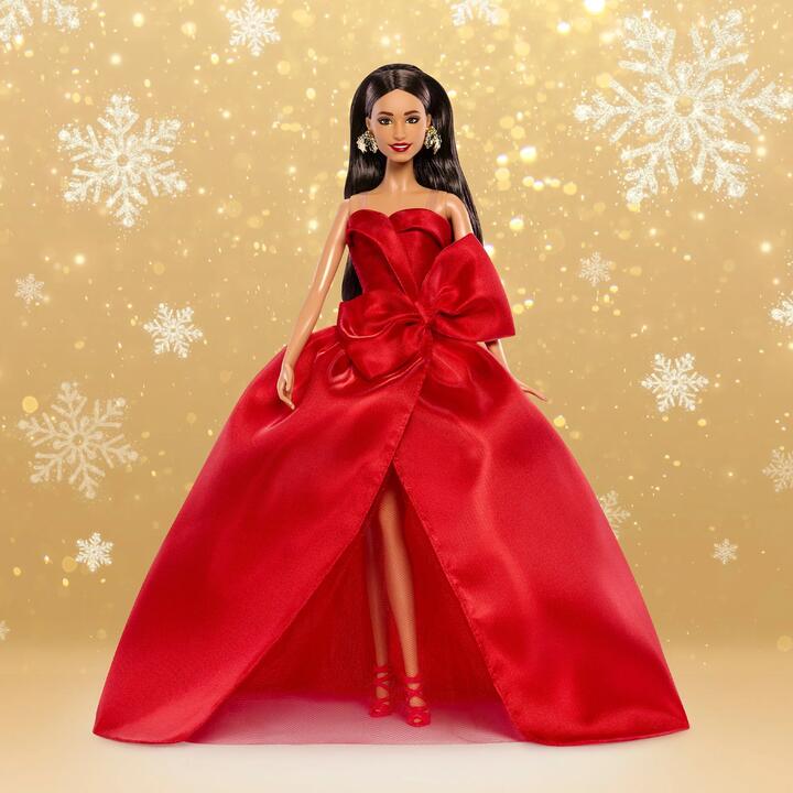 Image of Dolls. Product name - Barbie Signature 2026 Holiday Barbie Doll 3 in colour by brand - Barbie Signature