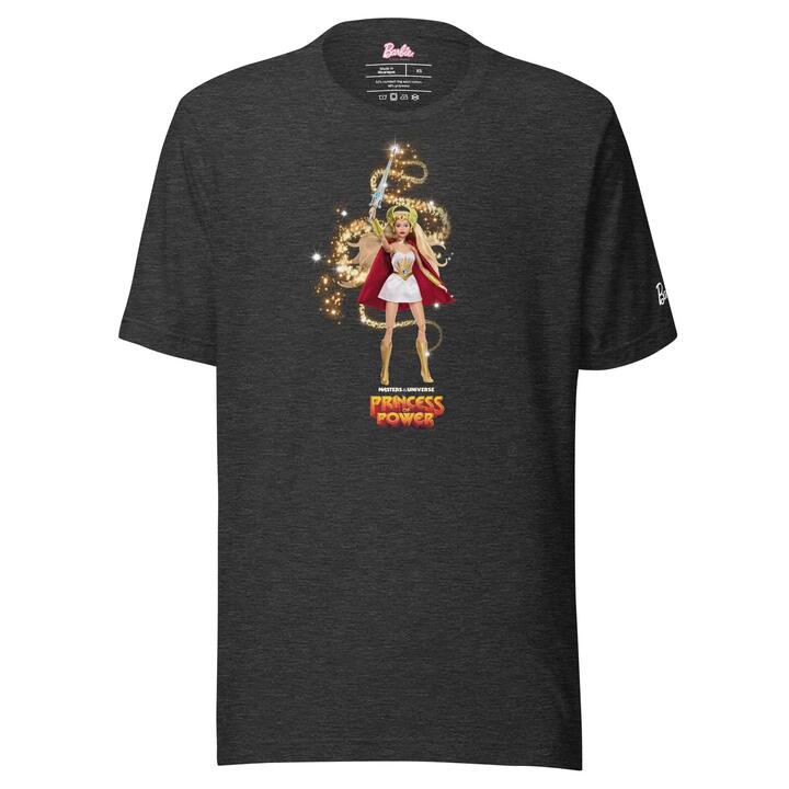 Image of T-Shirts. Product name - Barbie She-Ra Grey T-Shirt in colour by brand - Barbie Signature