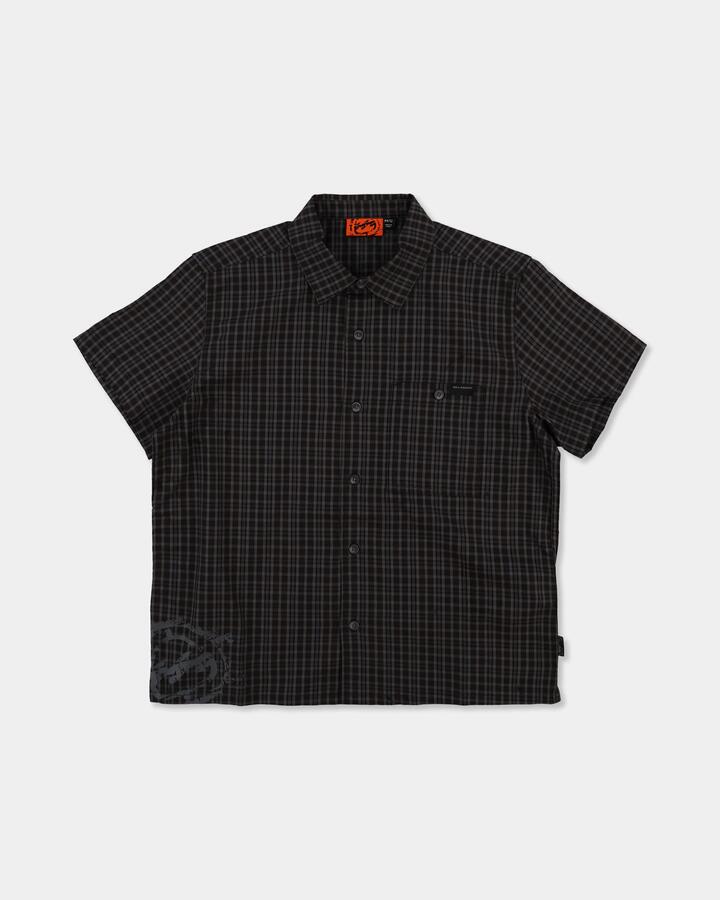 Image of Shirts. Product name - Billabong Boys 8-16 Boys Spec Mogul Short Sleeve Shirt Black in Black colour by brand - Billabong