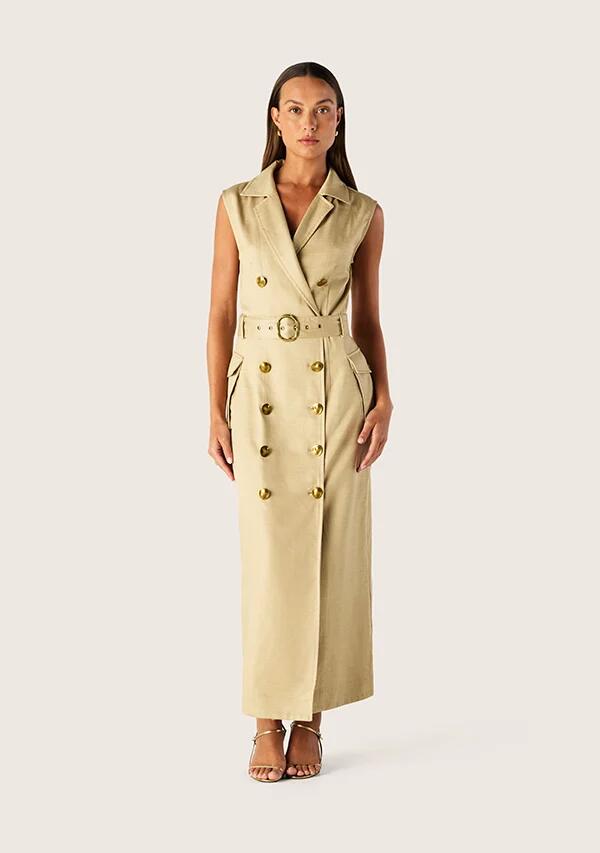 Image of Dresses. Productname: Rita Wrap Dress Beige | MOS The Label in Classic Beige colour by brand - MOS The Label