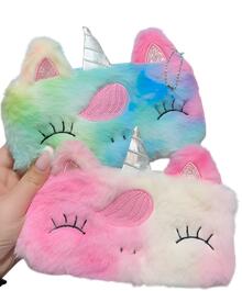 Image of Toys. Product name - Plush Unicorn Pencil Case in colour by brand - Toymate