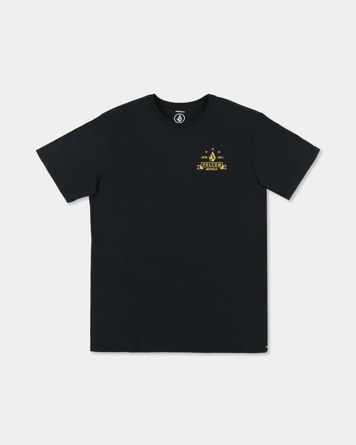 Image of T-Shirts. Product name - Volcom Mens Volkomoala T-Shirt Black in Black colour by brand - Volcom