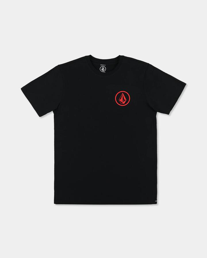 Image of T-Shirts. Product name - Volcom Mens Mfo Mini Circlestone T-Shirt Black in Black colour by brand - Volcom