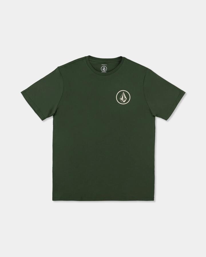 Image of T-Shirts. Product name - Volcom Mens Mfo Mini Circlestone T-Shirt Dark Pine in Dark Pine colour by brand - Volcom