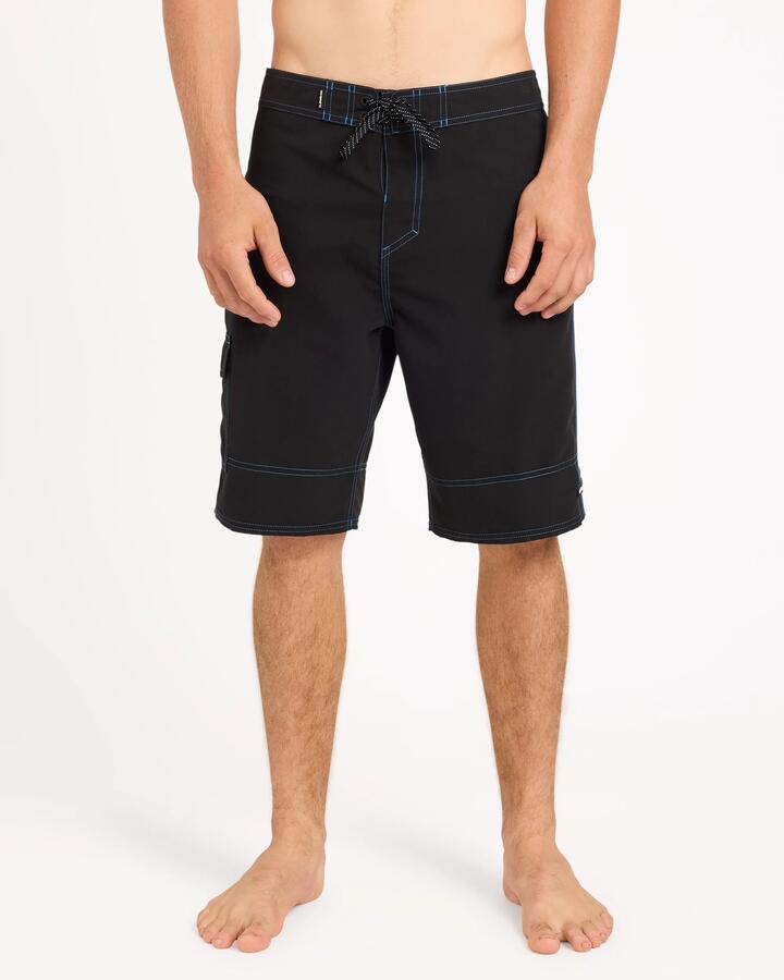 Image of Swimwear. Product name - Surf Dive 'n Ski Mens Core Supersuede 21" Boardshorts Black in Black colour by brand - Surf Dive 'n Ski