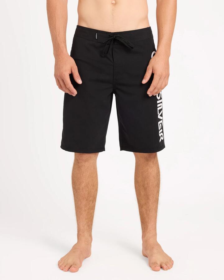 Image of Swimwear. Product name - Surf Dive 'n Ski Mens Everyday Omni Logo 20" Boardshorts True Black in True Black colour by brand - Surf Dive 'n Ski