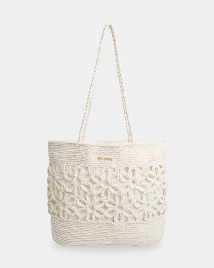 Image of Bags. Product name - Surf Dive 'n Ski Womens Wild Daisies Tote Bag Salt Crystal in Salt Crystal colour by brand - Surf Dive 'n Ski