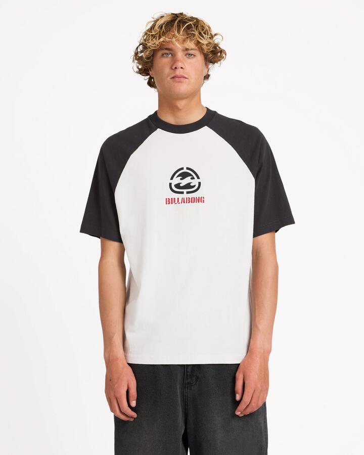 Image of T-Shirts. Product name - Billabong Mens Spec 73 Raglan T-Shirt Fog in Fog colour by brand - Billabong