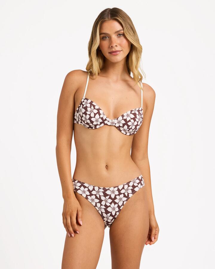 Image of Swimwear. Product name - Billabong Womens Playa Sol Talia Underwire Bikini Top Teak in Teak colour by brand - Billabong