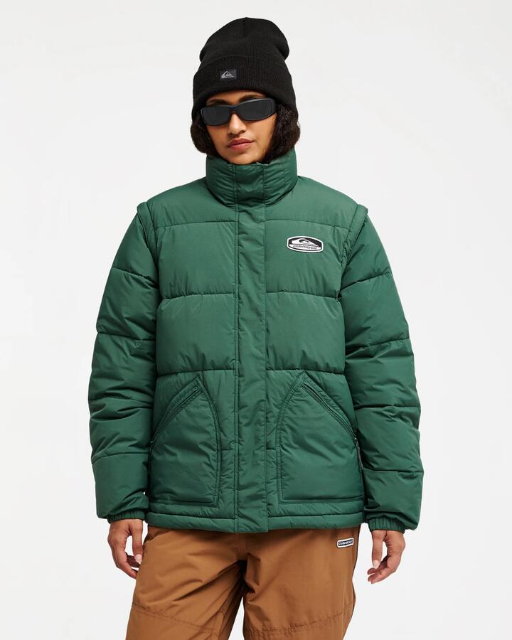 Image of Coats & Jackets. Product name - Quiksilver Womens Gloss Snow Jacket Forest in Forest colour by brand - Quiksilver
