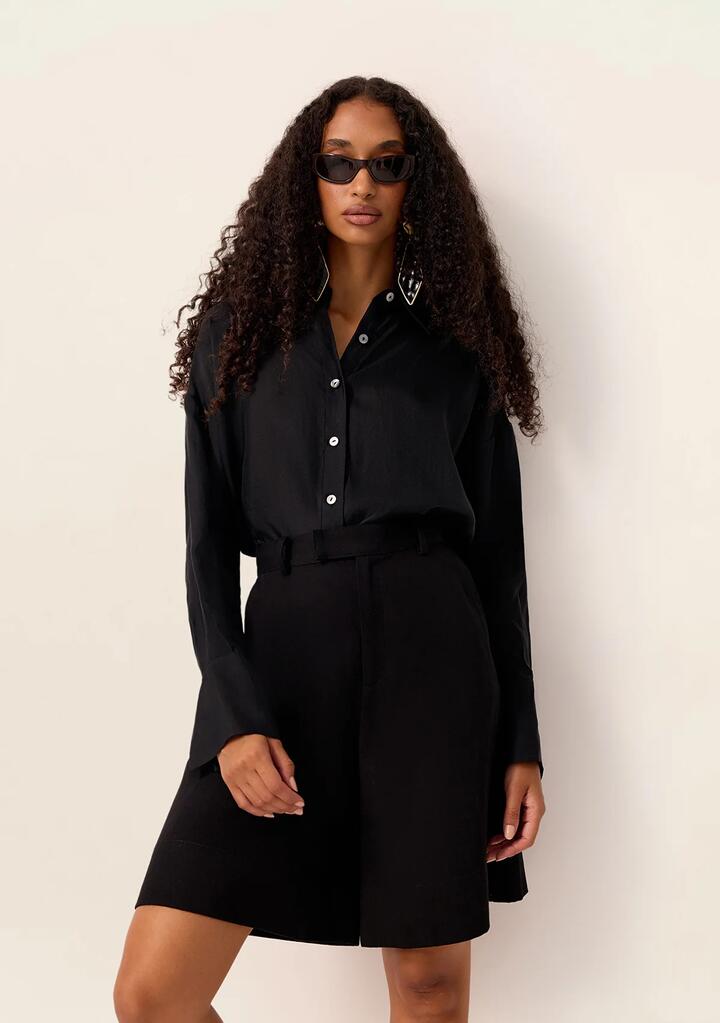 Image of Others. Productname: Miri Bermudas in Black colour by brand - MOS The Label