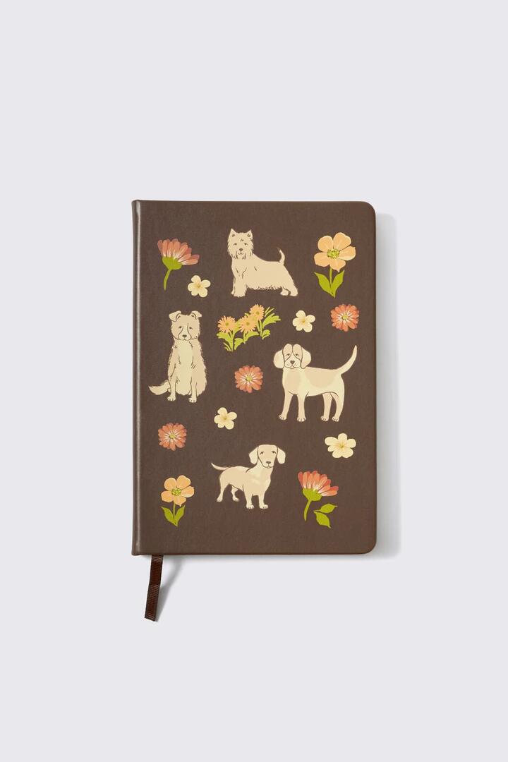Image of Notebooks & Notepads. Product name - Sweet Dog Notebook in Chocolate colour by brand - Princess Highway