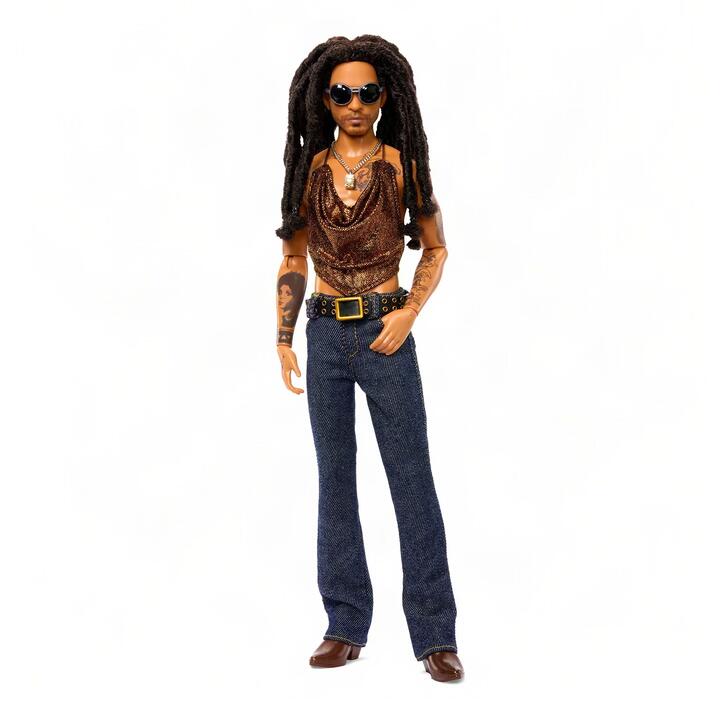 Image of Dolls. Product name - Kenbassadors Lenny Kravitz Ken Doll in colour by brand - Barbie Signature