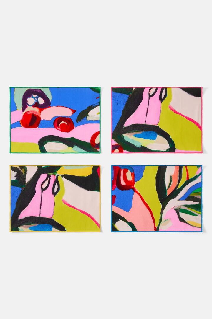 Image of Kitchen & Dining. Product name - Summer Vibes Cotton Placemat Set 4 in Print colour by brand - Gorman