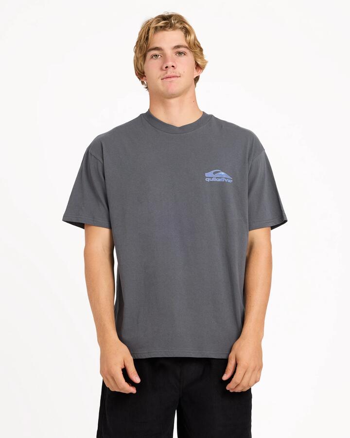 Image of T-Shirts. Product name - Quiksilver Mens Carbon T-Shirt Iron Gate in Iron Gate colour by brand - Quiksilver