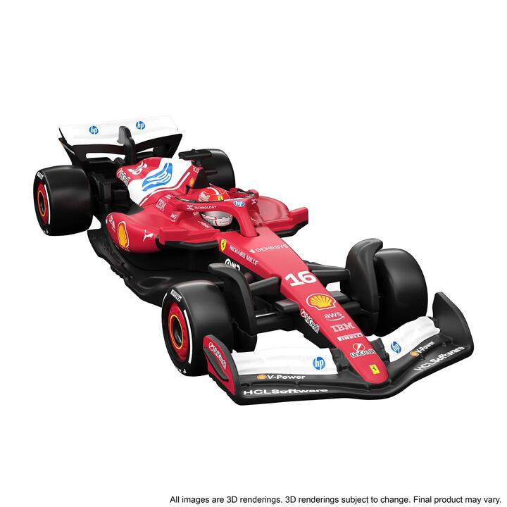 Image of Toy Cars. Product name - Hot Wheels Premium Collectible Scuderia Ferrari HP Car Charles Leclerc in colour by brand - Hot Wheels