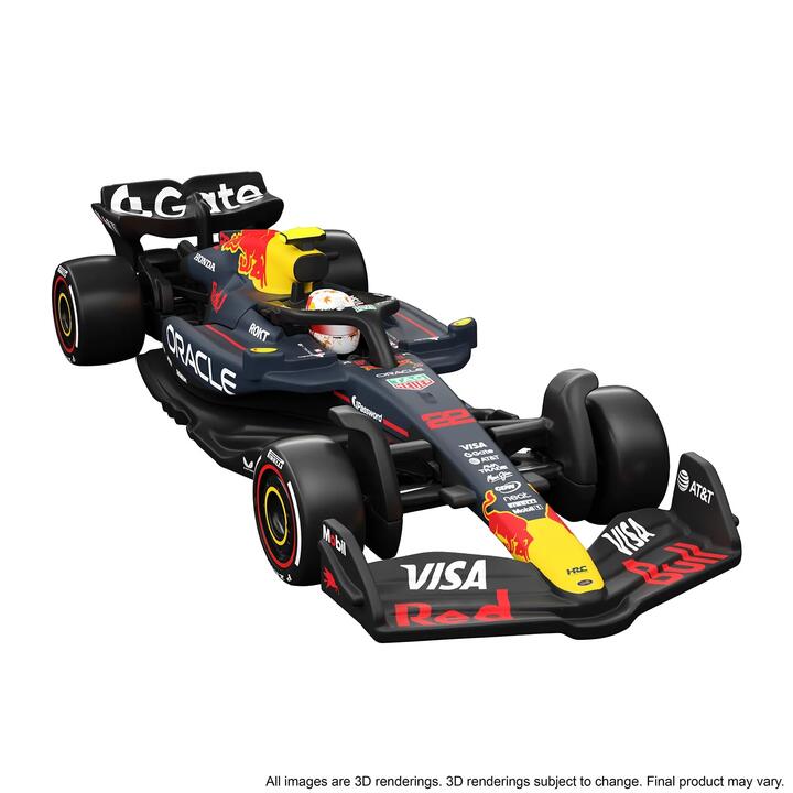 Image of Toy Cars. Product name - Hot Wheels Premium Collectible Oracle Red Bull Racing Team Car Yuki Tsunoda in colour by brand - Hot Wheels