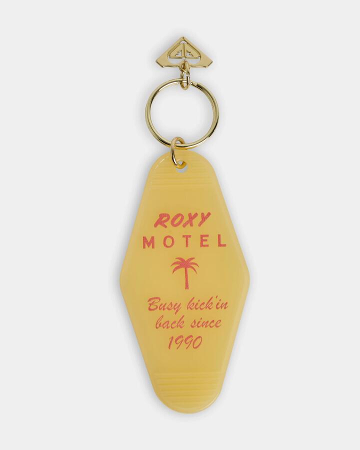 Image of Keychains. Product name - Roxy High Tide Keyring Lemon Drop in Lemon Drop colour by brand - Roxy