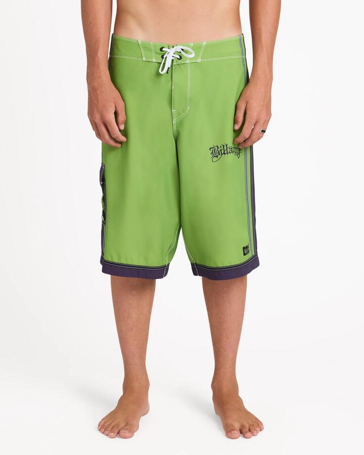 Image of Swimwear. Product name - Billabong Mens Immortal Panel Pro 23" Boardshorts Green in Green colour by brand - Billabong