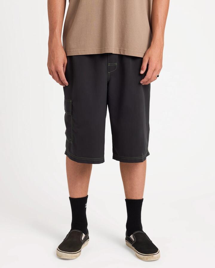 Image of Swimwear. Product name - Billabong Mens Immortal Throw On 23" Boardshorts Black in Black colour by brand - Billabong