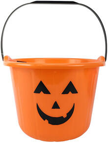 Image of Toys. Product name - Halloween Factory Pumpkin Bucket 18cm in colour by brand - Toymate