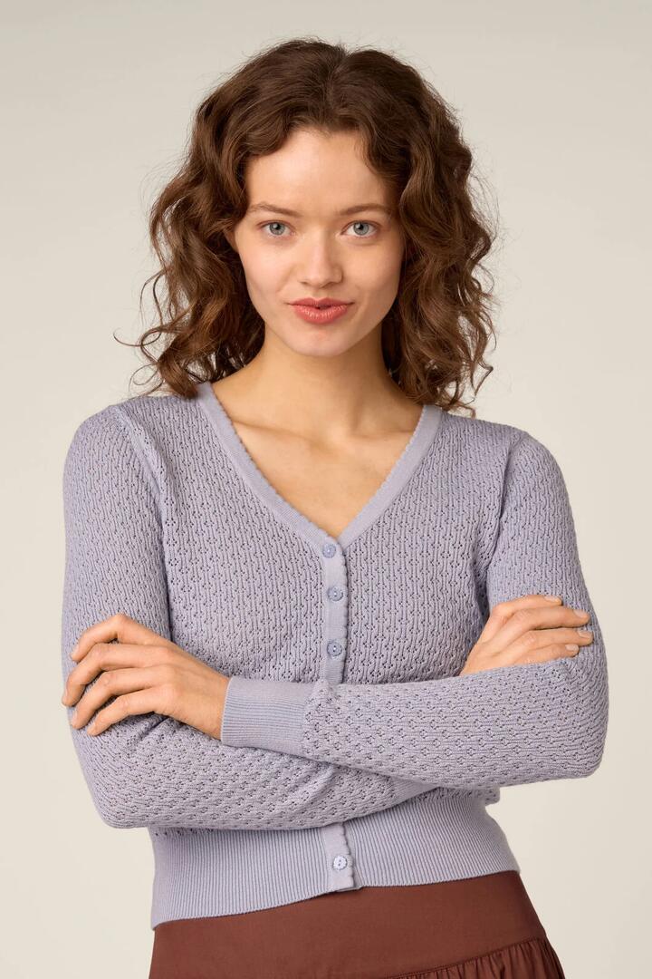 Image of Cardigans. Product name - Ida Lace Knit Cardigan in Pink colour by brand - Princess Highway