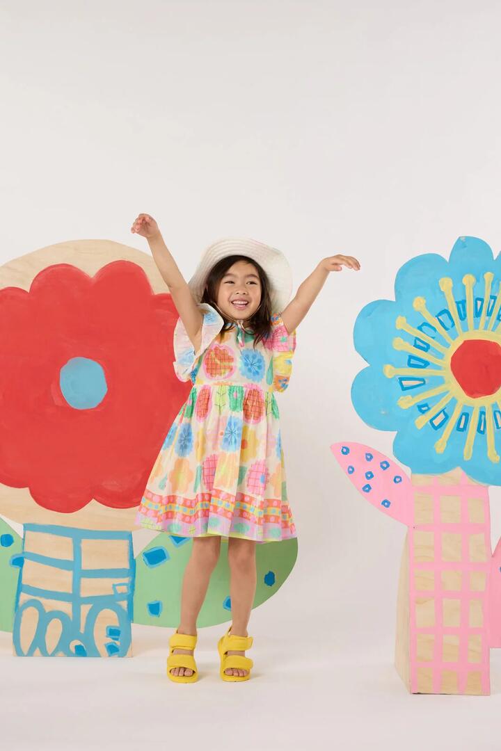 Image of Dresses. Product name - Sunny Spring Kids Dress in Multi colour by brand - Gorman