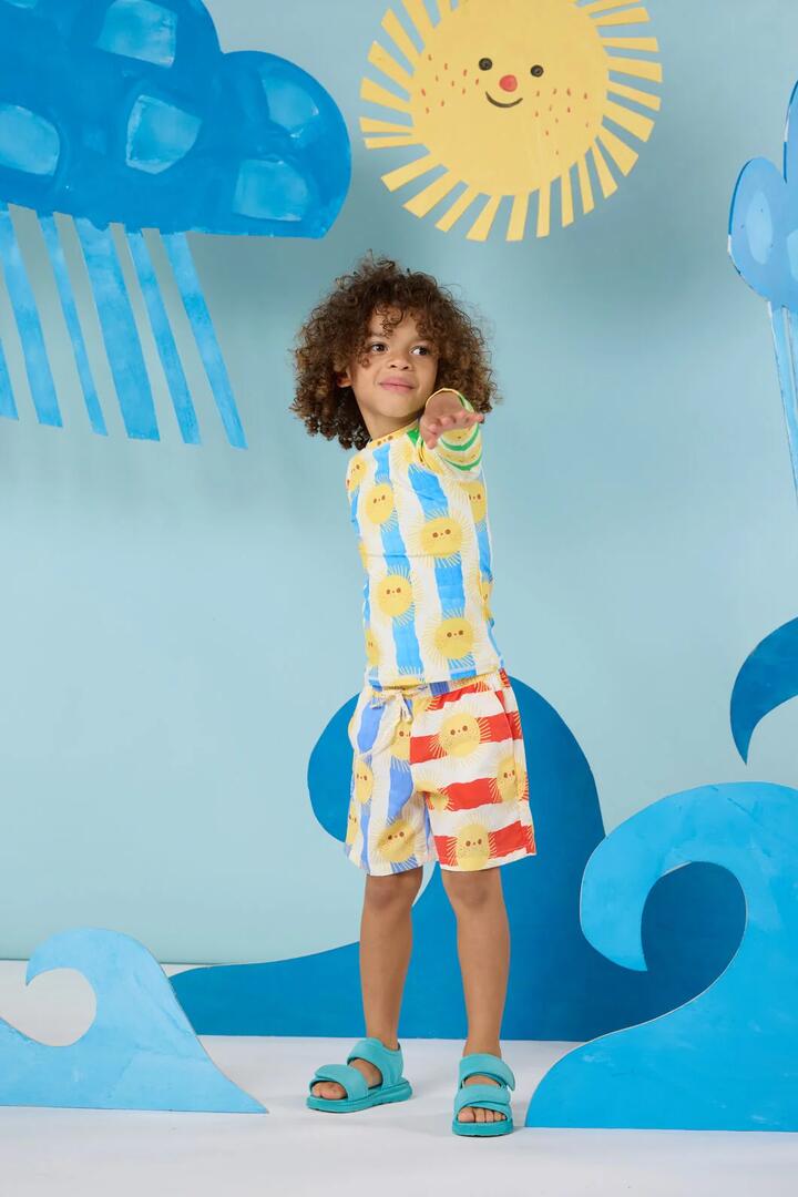 Image of Swimwear. Product name - Sunny Spliced Kids Board Short in Multi colour by brand - Gorman