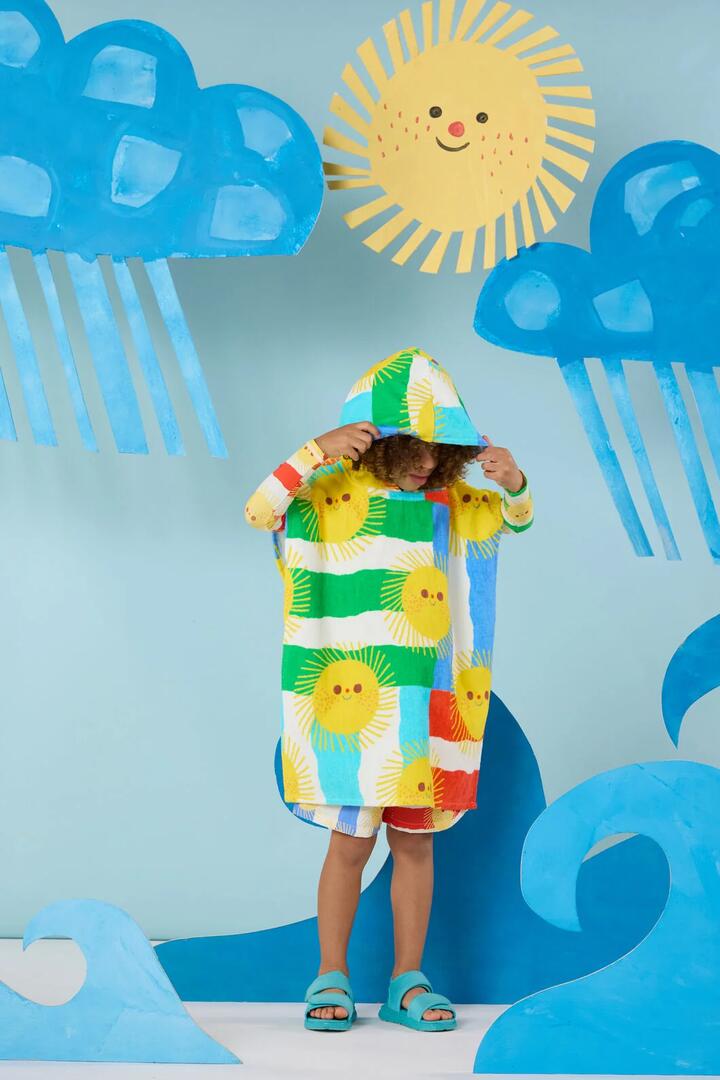Image of Swimwear. Product name - Sunny Patchwork Kids Poncho in Multi colour by brand - Gorman