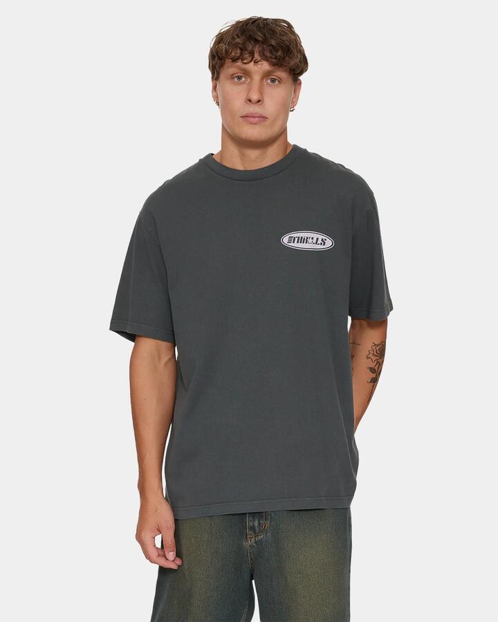 Image of T-Shirts. Product name - Thrills Odyssey Core Oversize Tee 95 Carbon in Carbon colour by brand - Thrills