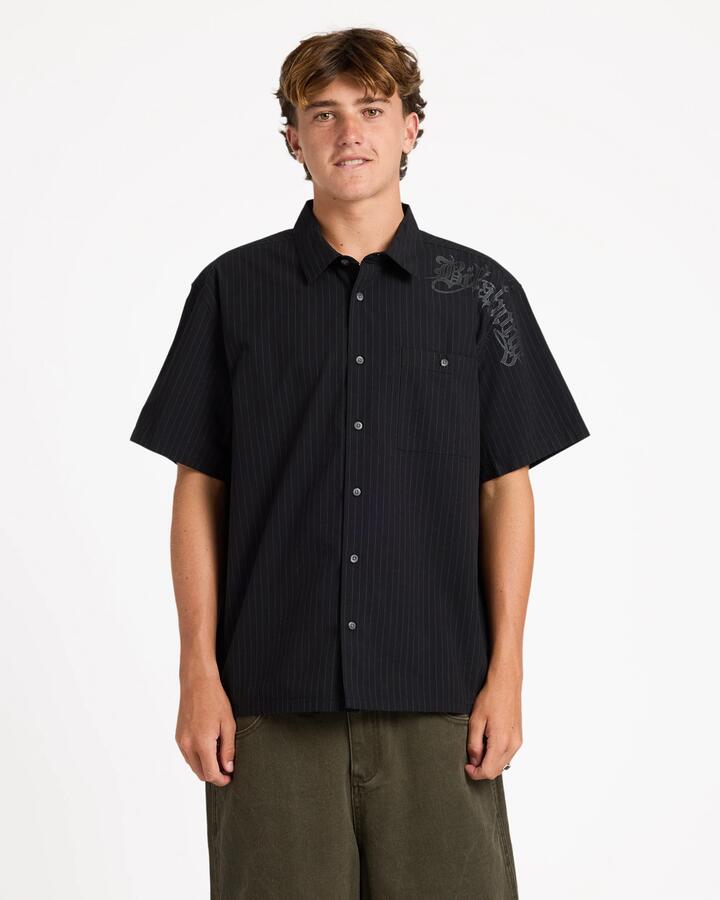 Image of Shirts. Product name - Billabong Mens Immortal Mogul Shirt Black in Black colour by brand - Billabong