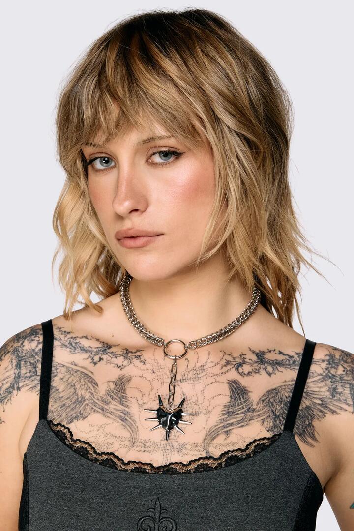 Image of Necklaces. Product name - Statement Necklace in Silver colour by brand - Black Friday