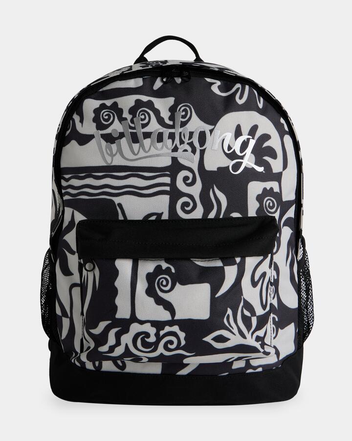 Image of Bags. Product name - Billabong Womens Soul Dream Tiki 25 L Backpack Black Pebble in Black Pebble colour by brand - Billabong