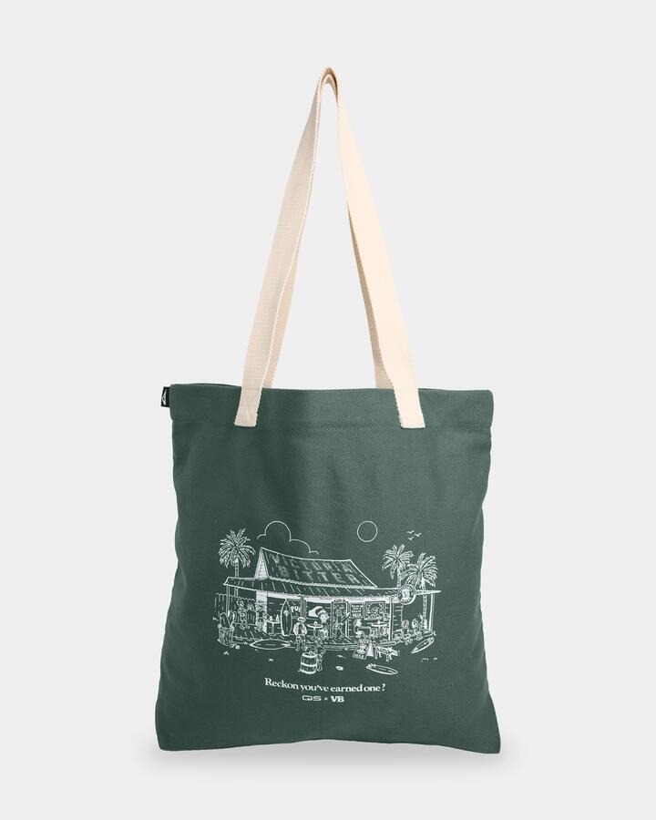 Image of Bags. Product name - Quiksilver Quiksilver X Vb Tote Bag Forest in Forest colour by brand - Quiksilver