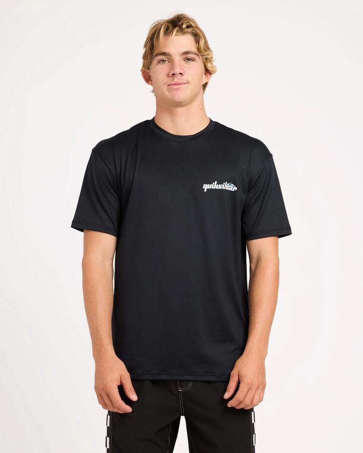 Image of Shirts. Product name - Quiksilver Mens Alpha Surf Shirt Black in Black colour by brand - Quiksilver