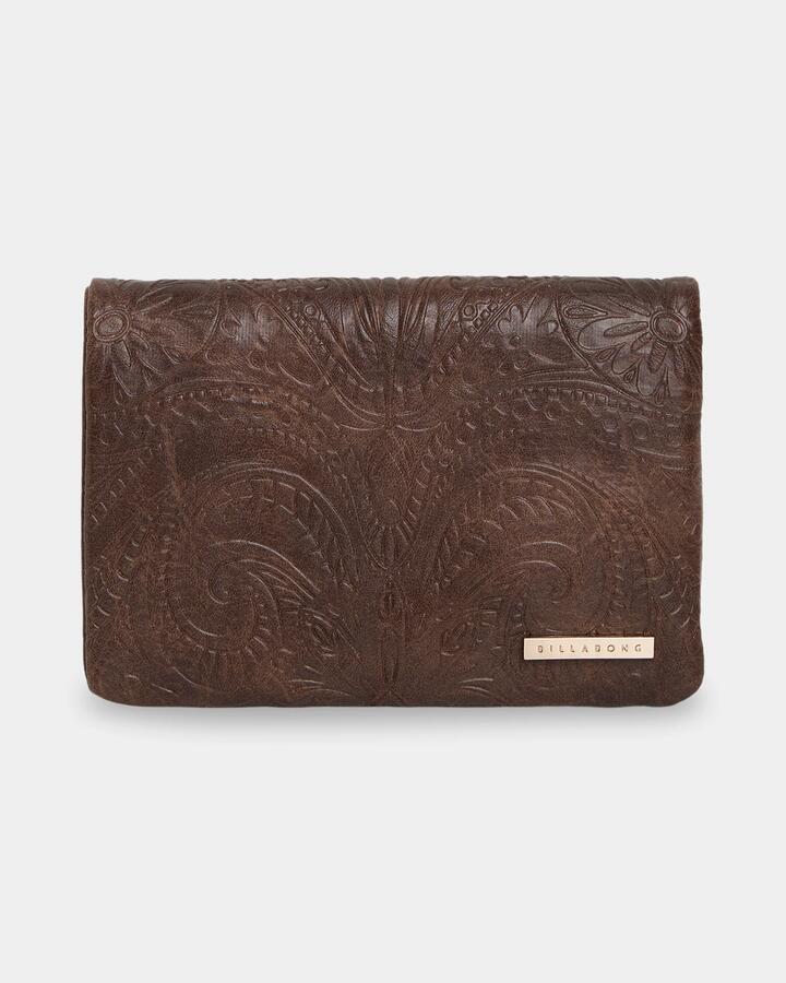 Image of Wallets & Money Clips. Product name - Billabong Womens Sunset Rhapsody Kirra Wallet Chocolate Brown in Chocolate Brown colour by brand - Billabong