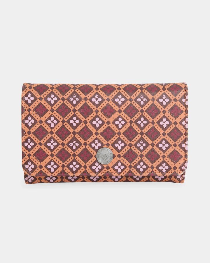 Image of Wallets & Money Clips. Product name - Roxy Womens Crazy Diamond Wallet Dusty Orange in Dusty Orange colour by brand - Roxy