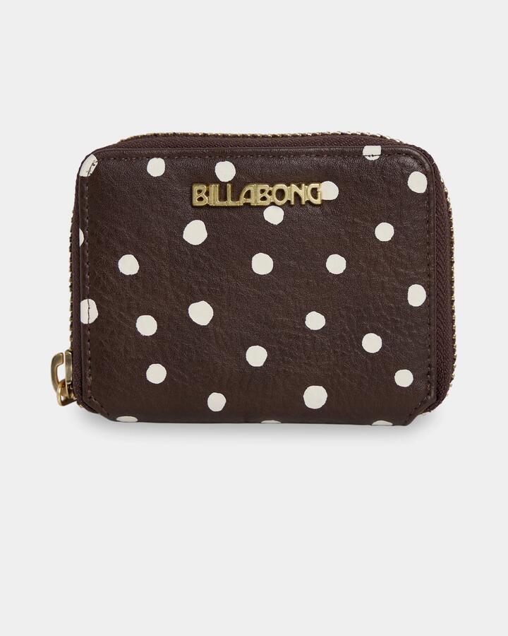 Image of Wallets & Money Clips. Product name - Billabong Womens Mini Clutch Wallet Chocolate Brown in Chocolate Brown colour by brand - Billabong